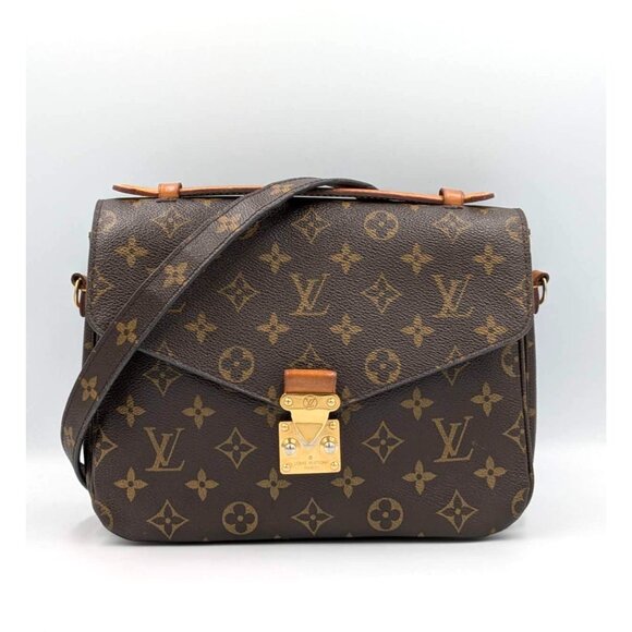 Pre-owned Louis Vuitton Monogram Canvas Pochette Métis Bag Brown M44875 - Picture 1 of 16